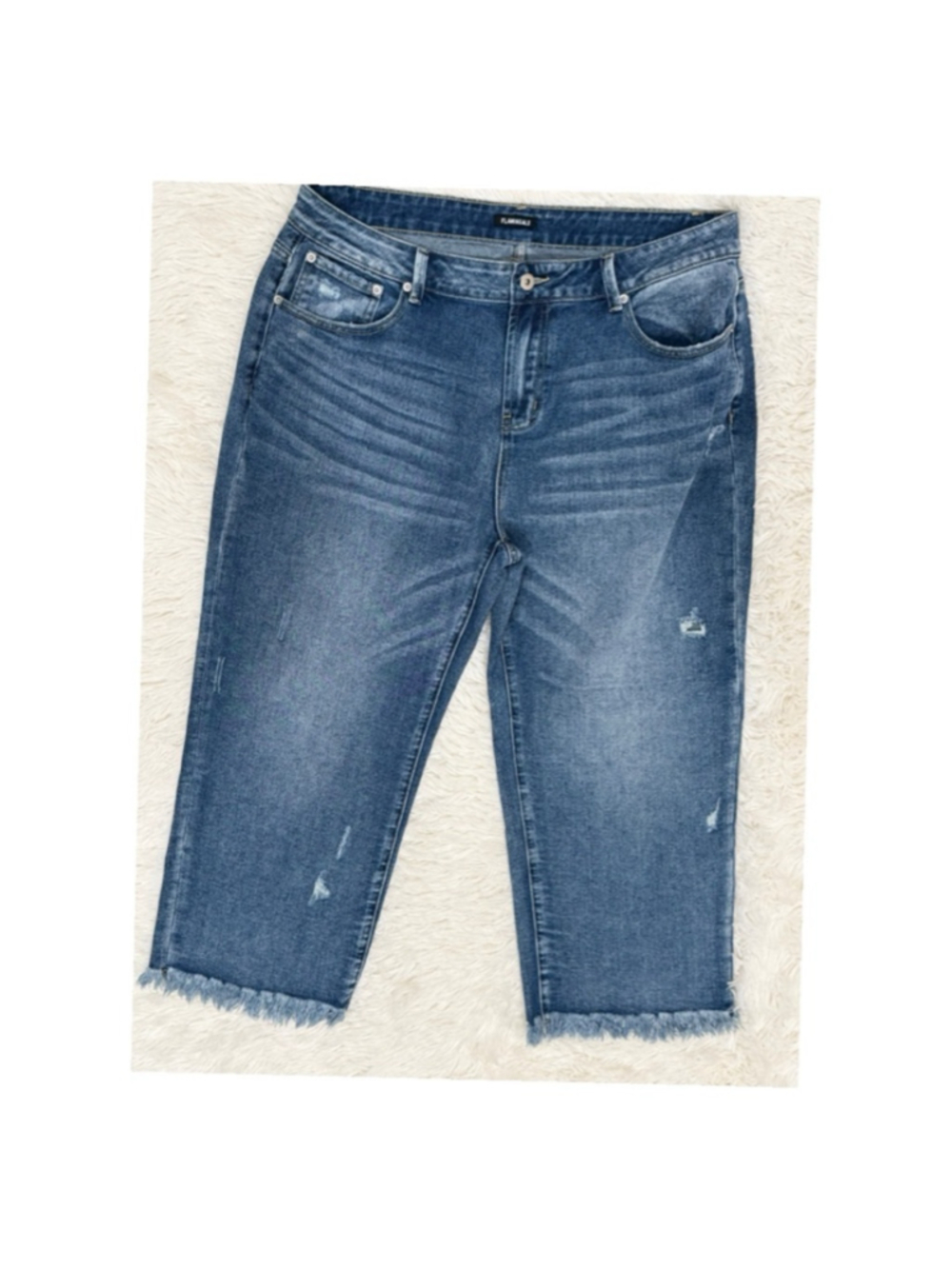 Women's Flamingals Blue Distressed Ankle & Cropped Jeans - Size 2XL (NWOT)